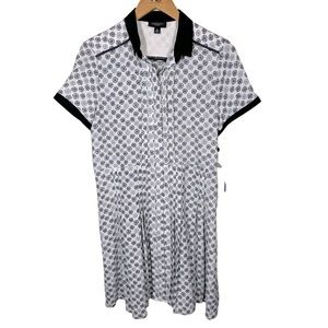 {NWT} Jason Wu Black & White Front Pleated Dress M